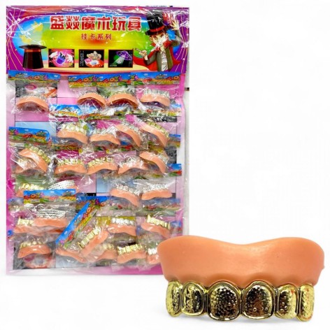 Игрушка-прикол MIC "Зубы золотые или серебряные" 30 шт