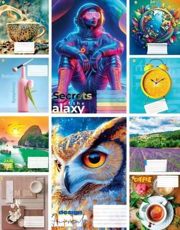 Зошит 36 арк.лінія Тверда 52401 Мікс 36ЛВ2, 20/240, 10к. ціна за 20 шт.