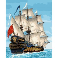 Картина по номерам Морський пейзаж "Королевский флот" 40*50 см