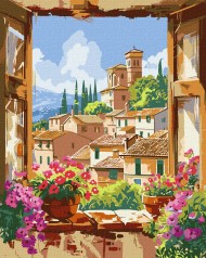 Набір для розпису по номерах "Улюблена Тоскана" Ideyka 40х50 см КНО6349
