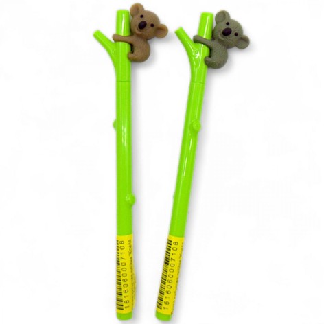 Ручка шариковая-масляная "Коала на бамбуке" силиконовая(35859)