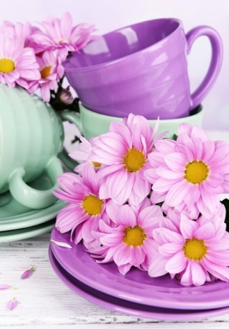 Набір для творчості алмазна картина Квітковий напій натхнення Strateg розміром 40х50 см (SK88288)