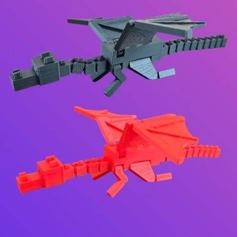 3D іграшка майнкрафт дракон 18см рухливий