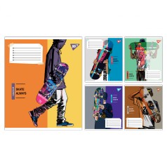 А5/48 кл. Yes Skate is always, зошит учнівський загальний, ціна за 10 шт. //