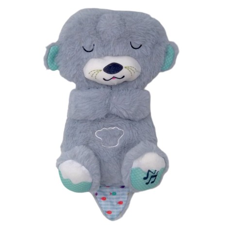 М'яка іграшка-нічник "Дихаюча видра", в пакеті (сіра)