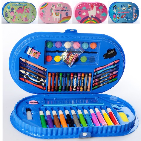 Набор для творчества акварельные краски, фломастеры, карандаши, 4 вида, в пенале, 36-20-4 см