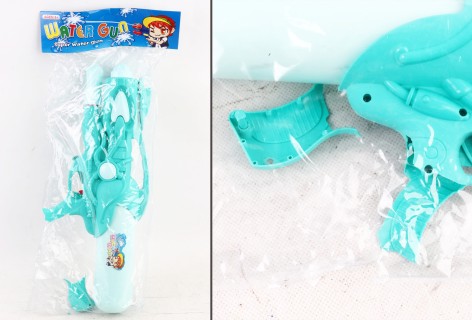 УЦЕНКА 30% Водный пистолет 2 цвета, съемный баллон, насосный механизм, в п/е 23*48*6 см 