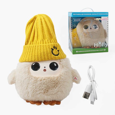 Іграшка зі штучним інтелектом Holly, 50+ мов, голосове спілкування, ігри, новини, казки, LED oчі, WiFi H-19227