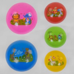 Мяч резиновый 5 видов, размер 9