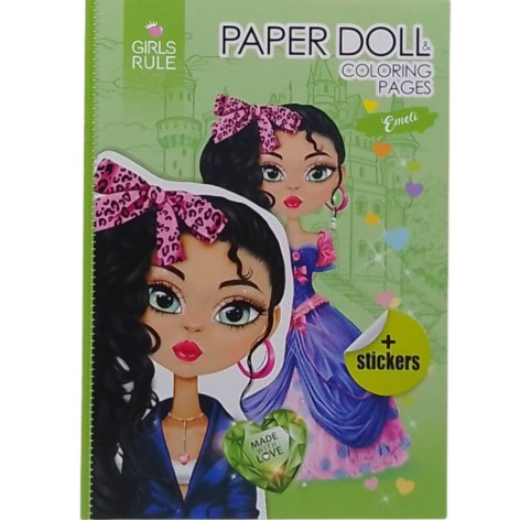 Раскраска-одежда Paper Doll Emeli