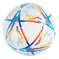 М'яч футбольний розмір 5, PVC, гумовий балон (помаранчево-блакитний)