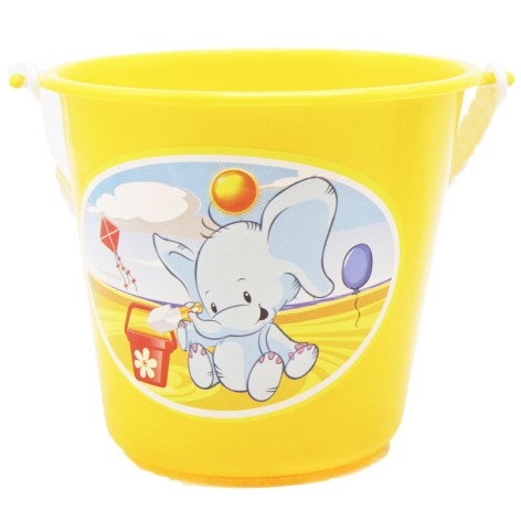 Ведро детское "Пляжные развлечения", желтое