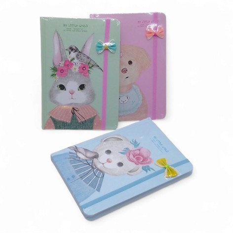 Блокнот на резинке А5 с бантиком