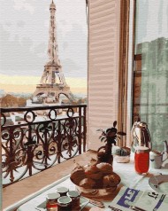 Картина по номерам 40*50 Десерт в Парижі