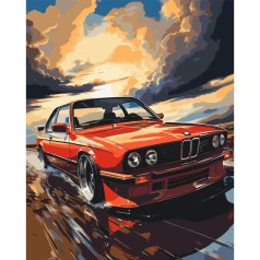 Картина по номерам Авто BMW E34 40*50 см Оригами LW 3324