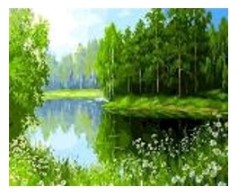 Картина по номерам "Озеро в лесу" 40*50см, краски акрилловые, кисть-3шт.(1*30)