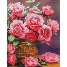 Алмазная мозаика "Красочные розы" 40х50 см