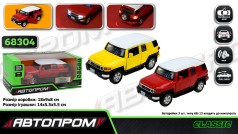 Машина мет. АВТОПРОМ 1:32  Toyota FJ Cruiser,батар, свет,звук,откр..двери, кор. 18*9*9см 
