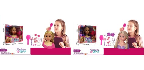 Голова ляльки для зачісок гребінець, шпильки 30*13*26 см (2813D/2813E)