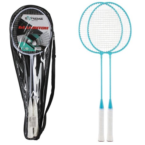 Бадмінтон (2 ракетки: пластик, алюміній, матеріал сітки - нитка) блакитний