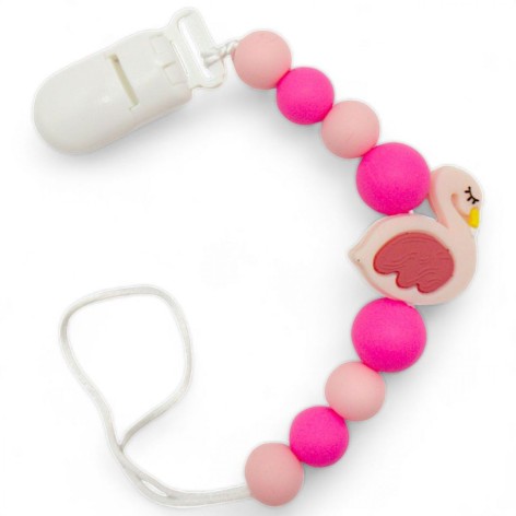 Силіконова цепочка для пустушки ФЛАМІНГО