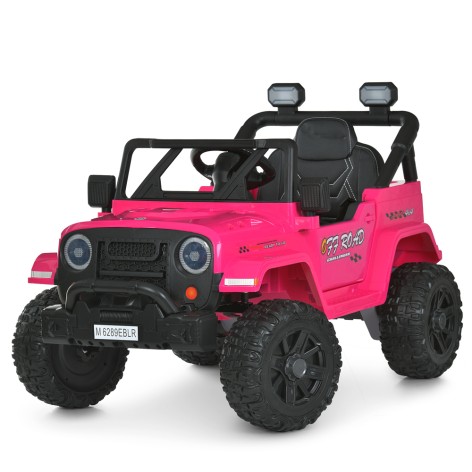 Джип M 6289EBLR-8 (1шт) 2,4G р/к, 1*12V7AH, 2*45W, EVA, BLUETOOTH, музика, світло, шкіра, рожевий