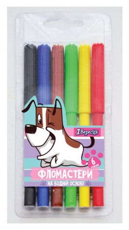 Фломастери 1 Вересня 6 кольорів 