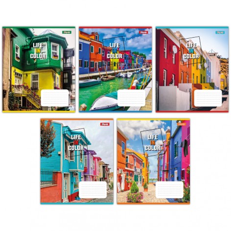 А5/48 кл. 1В Life in colors, тетрадь для записів 10 шт в уп. //