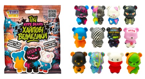 Игрушка-сквиш TIKI WIKI  – ТИКИ ХАЙПОВЫЕ МЕДВЕДИКИ (в диспл.)