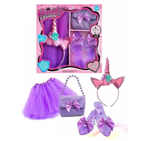 Набір прикрас JY 9603 (48/2) спідничка, туфлі, тіара, прикраси, аксесуари, в коробці