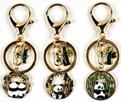Брелок металевий "Панда" 7см, 3в.(50*12)