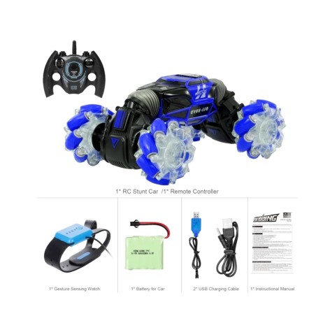 Машинка-перевертыш на радиоуправлении синяя