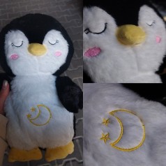 М'яка іграшка нічник дихаючий пінгвін 33см //