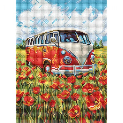 Алмазная мозаика "Путешествие в красное", 30х40 см.