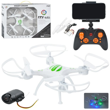 Квадрокоптер 32см, р/к2,4G,акум, USBзарядное, камера, запасные лопасти, , свет, в кор-ке, 45,5-33,5-7см 