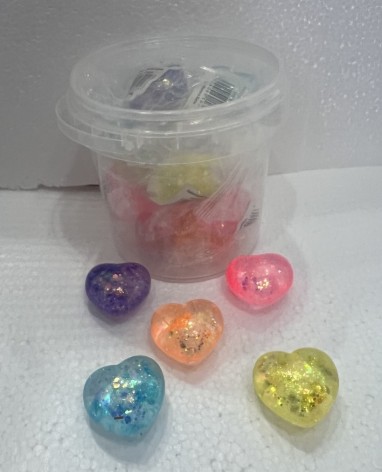 Антистрес серце 4см 5 кольорів /36/720/20шт в кор. 12см*13см