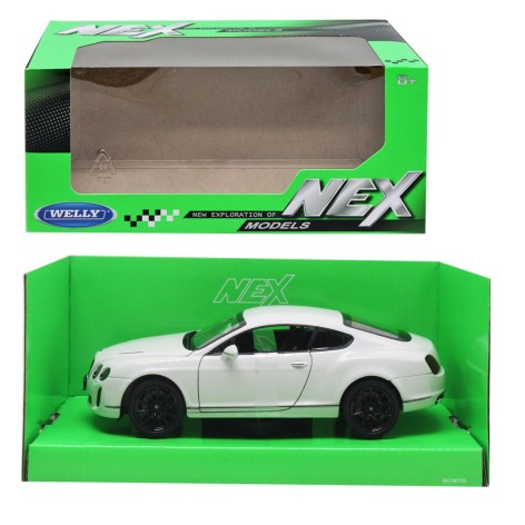 Машина металева 24018W WELLY1:24 BENTLEY CONTINENTAL SUPERSPORTS, біла