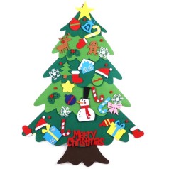 Набір для творчості “Фетрова ялинка”, іграшки на липучках + гірлянда (висота - 95 см)