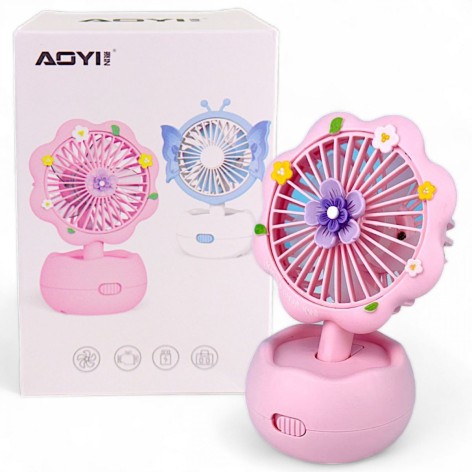 Портативний вентилятор ZB095A Mini із аккумулятором розовий