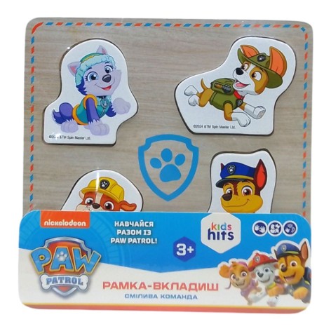Дерев'яна іграшка KidsHits Щенячий патруль Paw Patrol рамка-вкладиш