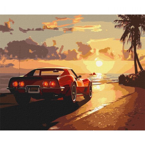 Набор для росписи по номерам "Поездка у побережья" 40х50см