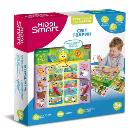 Электронная логическая игра KIDDI SMART - ВИКТОРИНА МИР ЖИВОТНЫХ