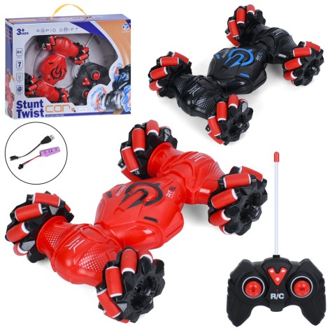 Р/К Машинка, аккумулятор, 19см, колеса-ролики, 4х4, дрифт, USBзарядное, 2 цвета, в кор-це, 33,5-25-7см /12/