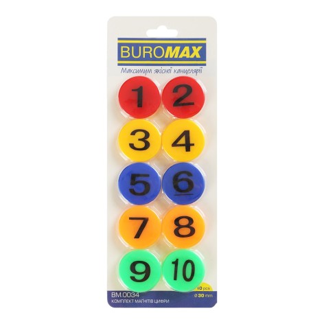 Комплект магнитов ЦИФРИ, 10шт *30 мм