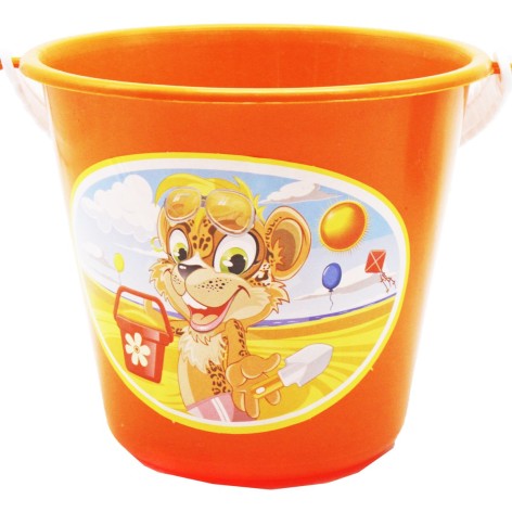 Ведро детское "Пляжные развлечения", оранжевое