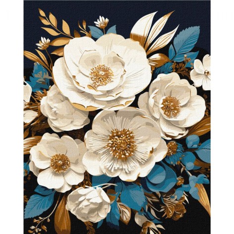 Картина по номерам с красками металлик 