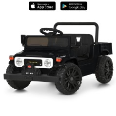 Джип M 6308EBLR-2 (1шт) р/к2,4G, 2мотори35W, 1акум12V7AH, BLUETOOTH, EVA, TF, шкіра, світло, музика, чорний