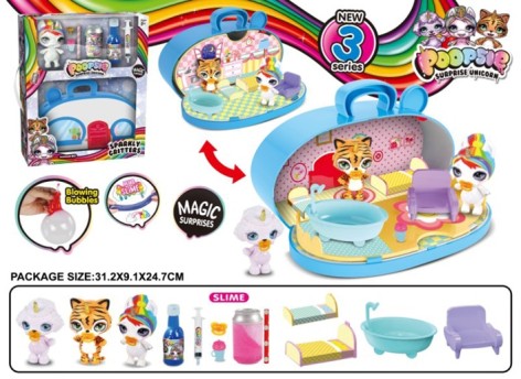 Игровой набор единорог Poopsie с аксессуарами, в коробке 31,2*9,1*24,7 см