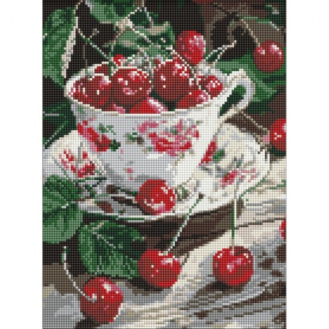 Алмазна мозаїка "Вишнева насолода", 30х40 см