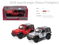 Іграшкова модель Джип 5' KT5412WPR Jeep Wrangler Police/FireFighter металева, інерційна, відчиняються двері
